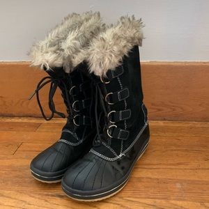 Tall Black Winter Boots